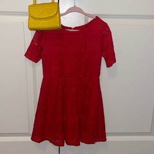 EUC copper key toddler girl lace dress